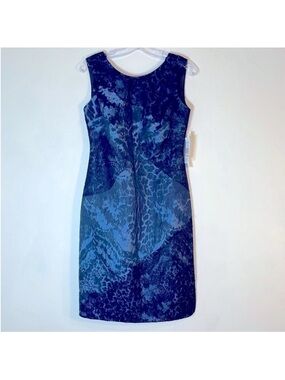 Kay Unger Floral Lace Overlay Jacquard Sheath Dress. 2. NWT.